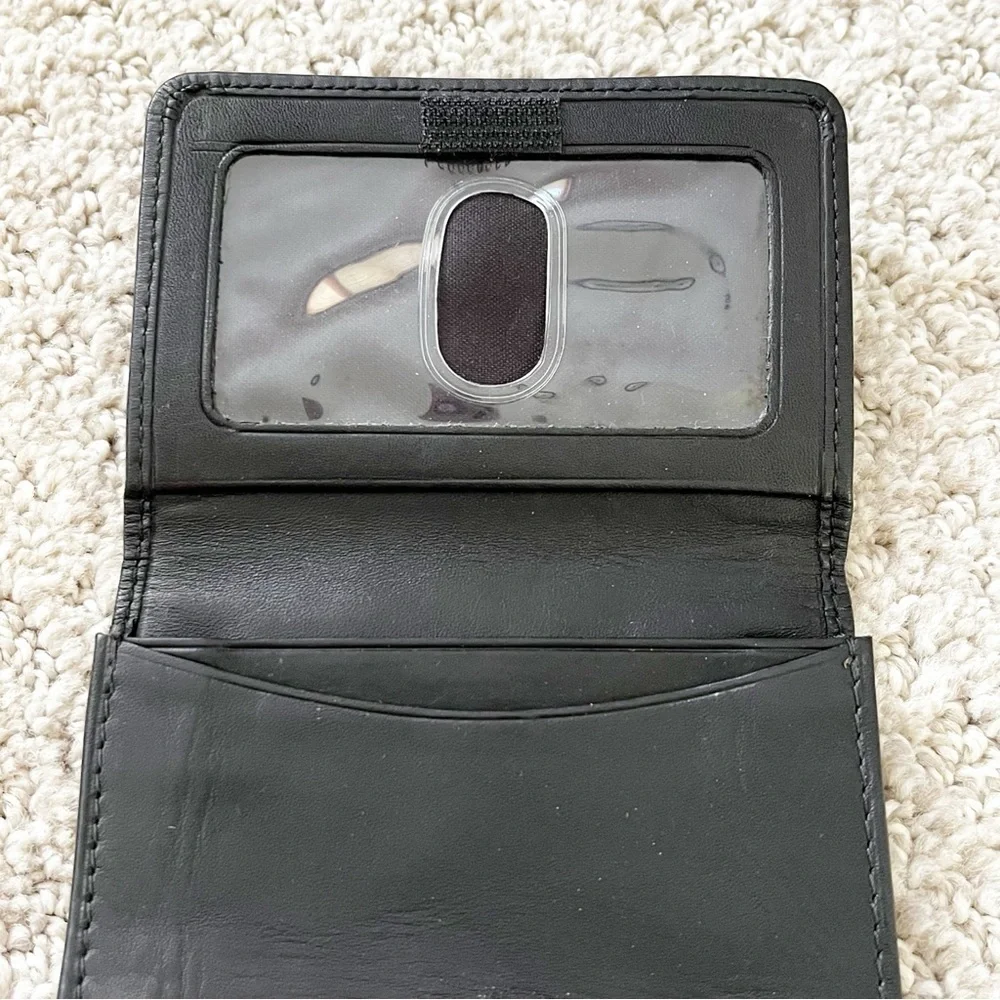 Mens Black Leather Bifold Wallet ID Holder Cards Bill Money Organizer Everyday